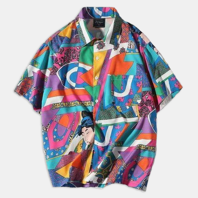Retro Pastel-Culture Casual Shirt
