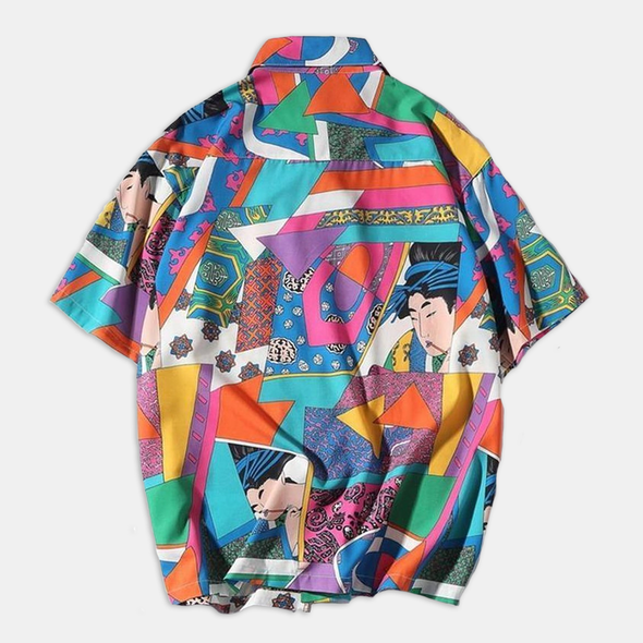 Retro Pastel-Culture Casual Shirt