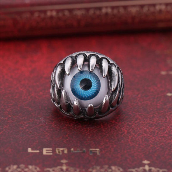 Men's Rings- Blue Amulet Ring - FASHIONOPOLITAN