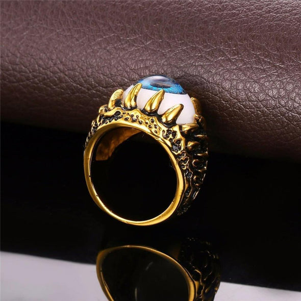 Men's Rings- Blue Amulet Ring - FASHIONOPOLITAN