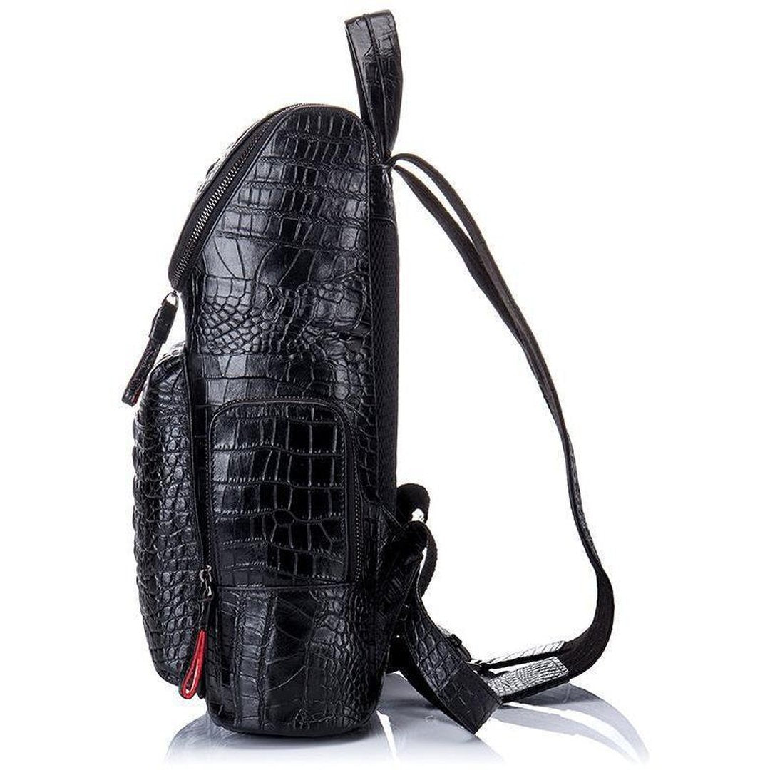 2018 new 100% luxury solid genuine real crocodile leather head skin  Himalaya white color backpack daily bag for men and women