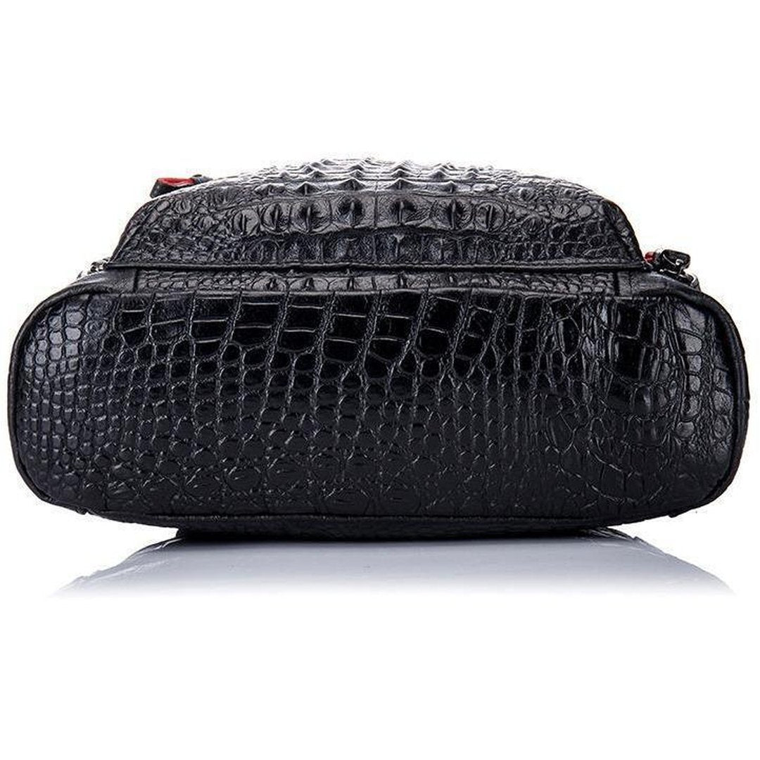 Crocodile Pattern Real Leather Backpack Mens Bag LH3431