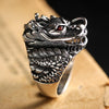 Men's Rings- Sterling Silver Dragon Ring - FASHIONOPOLITAN