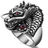 Men's Rings- Sterling Silver Dragon Ring - FASHIONOPOLITAN